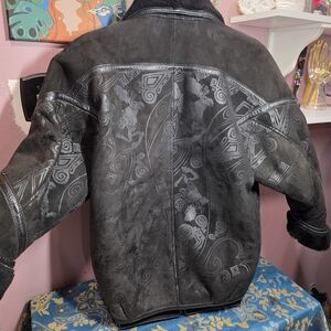 Y2K DROP SHOULDER  SHEARLING JACKET